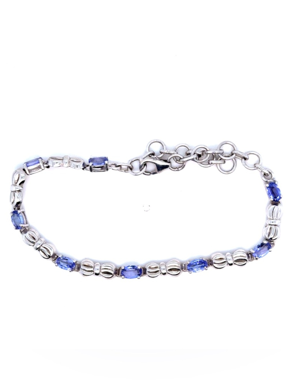 Sterling Silver 925 Tanzanite Accents Bracelet